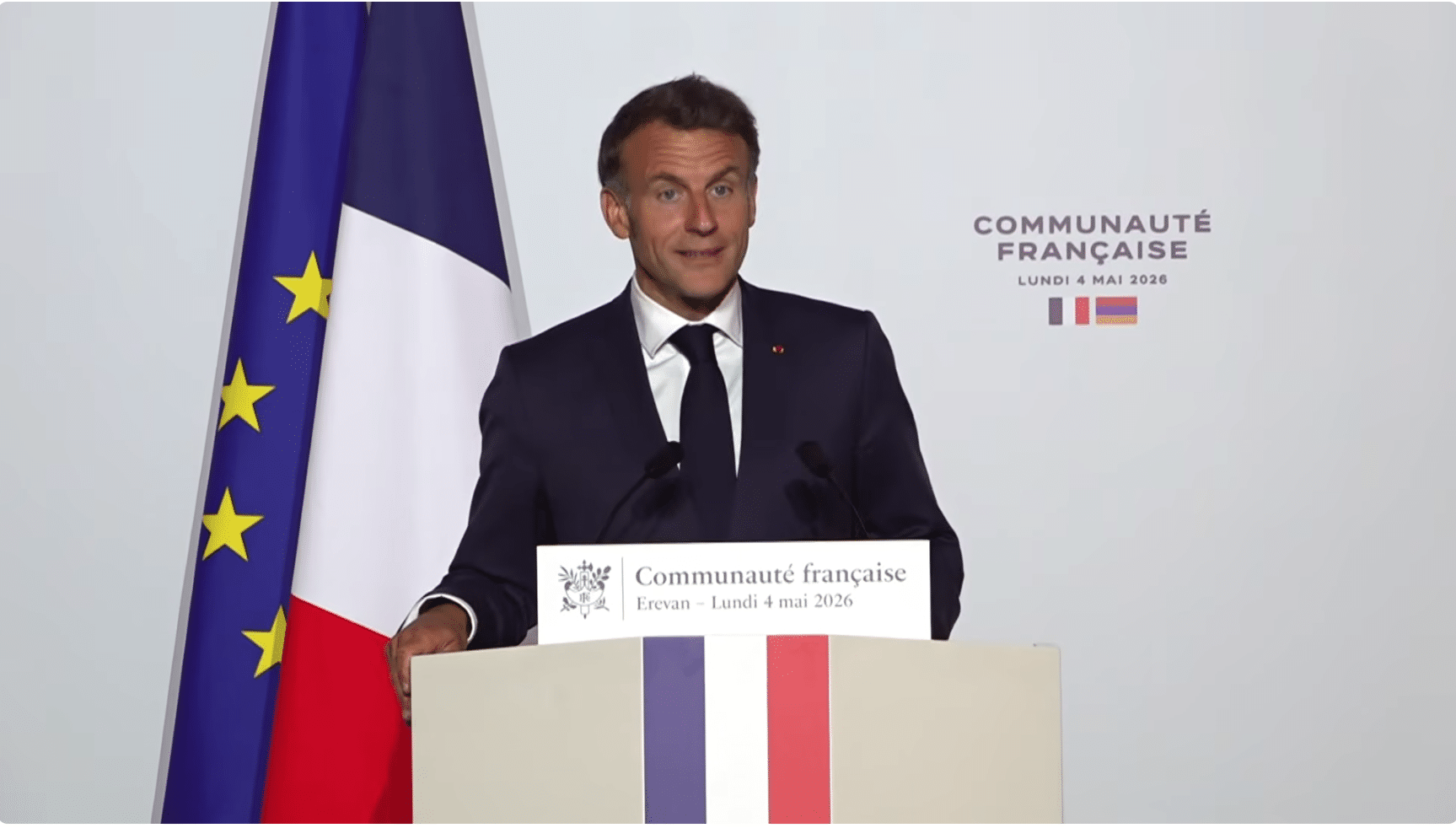 Le discours d&rsquo;Emmanuel Macron à la communauté française :