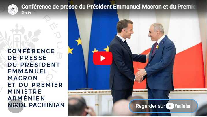 Conférence de presse d&rsquo;E. Macron et de N. Pachinian (video+retranscription)
