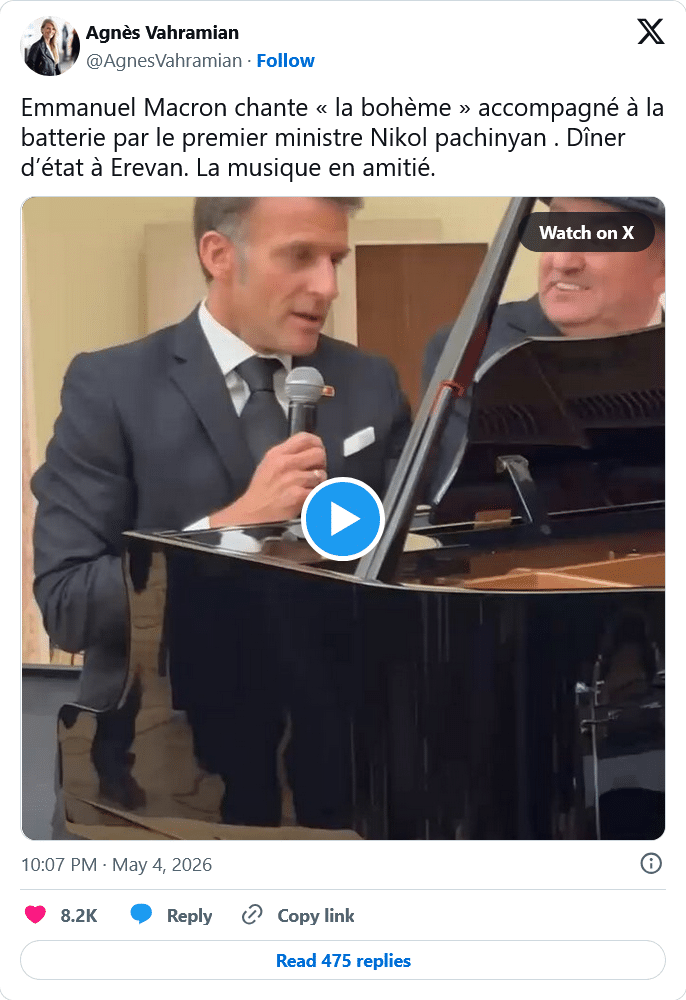 Agnès Vahramian : Quand Emmanuel Macron chante « la bohème »