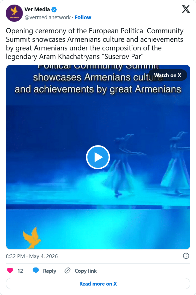 Ver media : Aram Khatchatryan pour la cérémonie d&rsquo;ouverture du Sommet de la Communauté politique européenne
