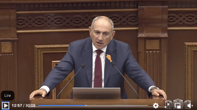 Pachinian rend l’opposition et des organisations de la diaspora arménienne responsables de l’intransigeance de Bakou