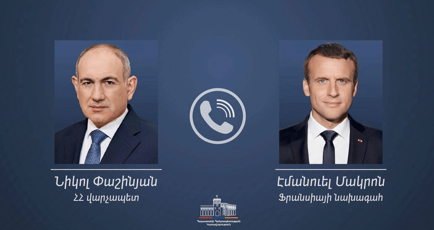 Nikol Pachinian et Emmanuel Macron se sont entretenus par téléphone