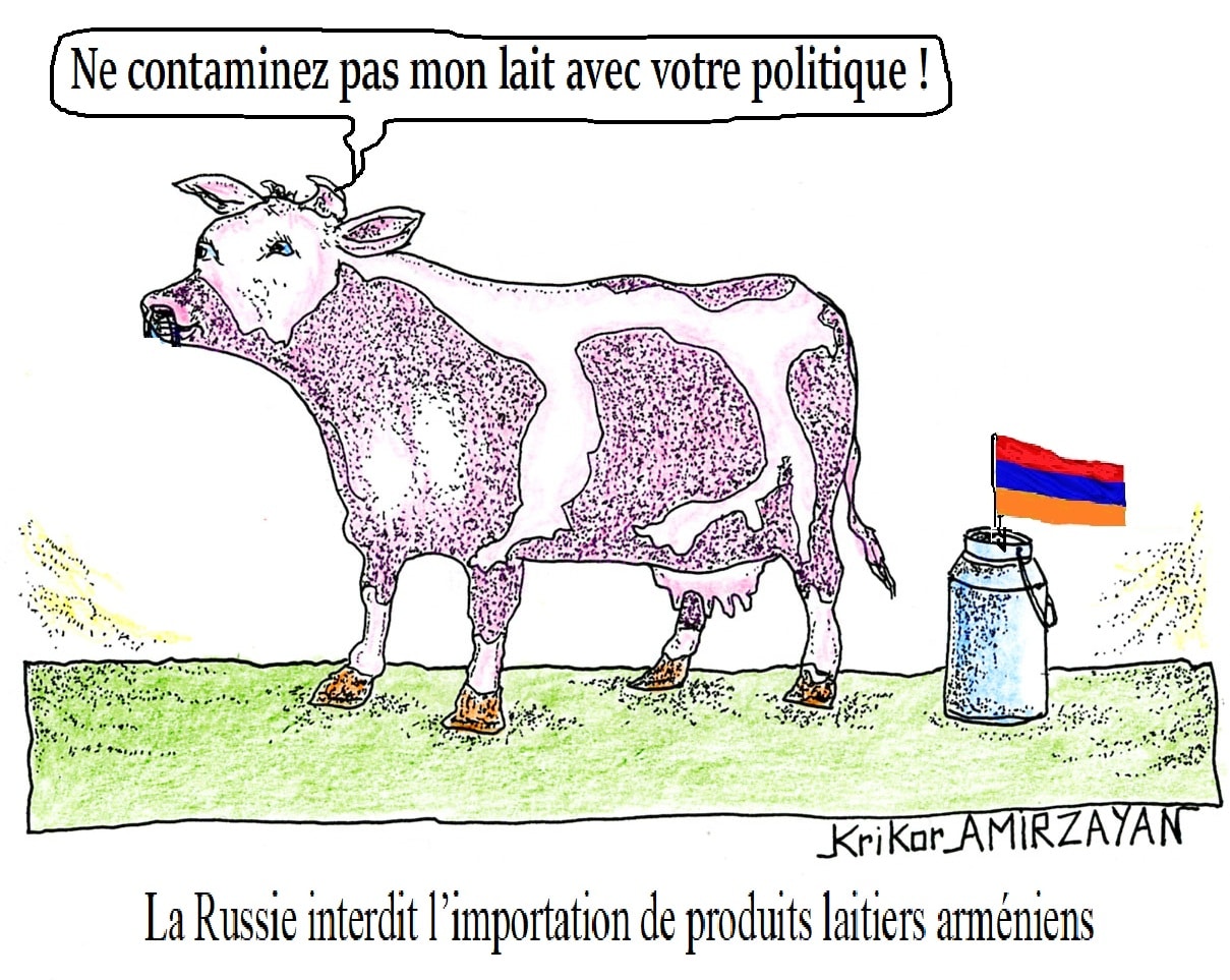 La Russie interdit les importations de produits laitiers d’Arménie