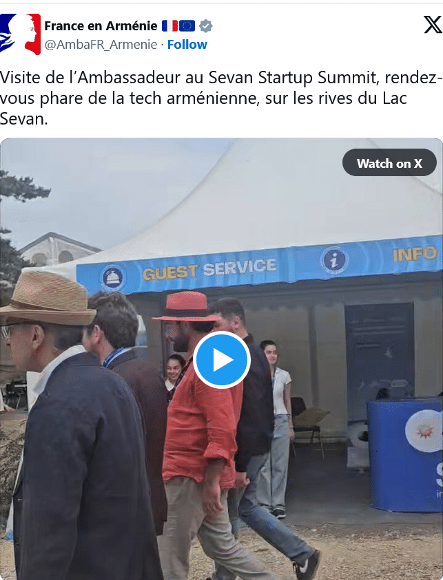 France en Arménie : Visite de l’Ambassadeur au Sevan Startup Summit