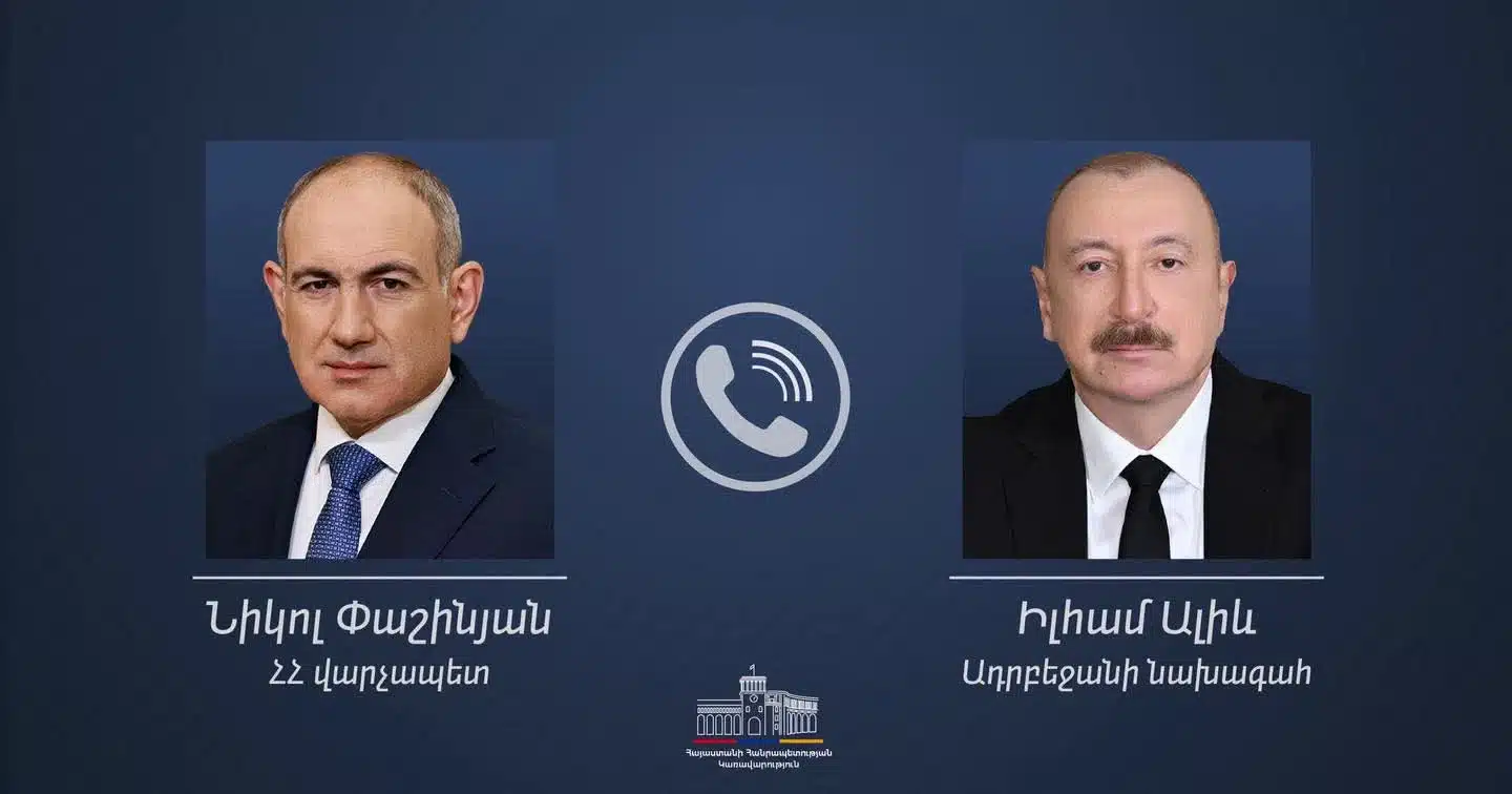 À l&rsquo;initiative de la partie arménienne, Nikol Pachinian et Ilham Aliyev se sont entretenus par téléphone