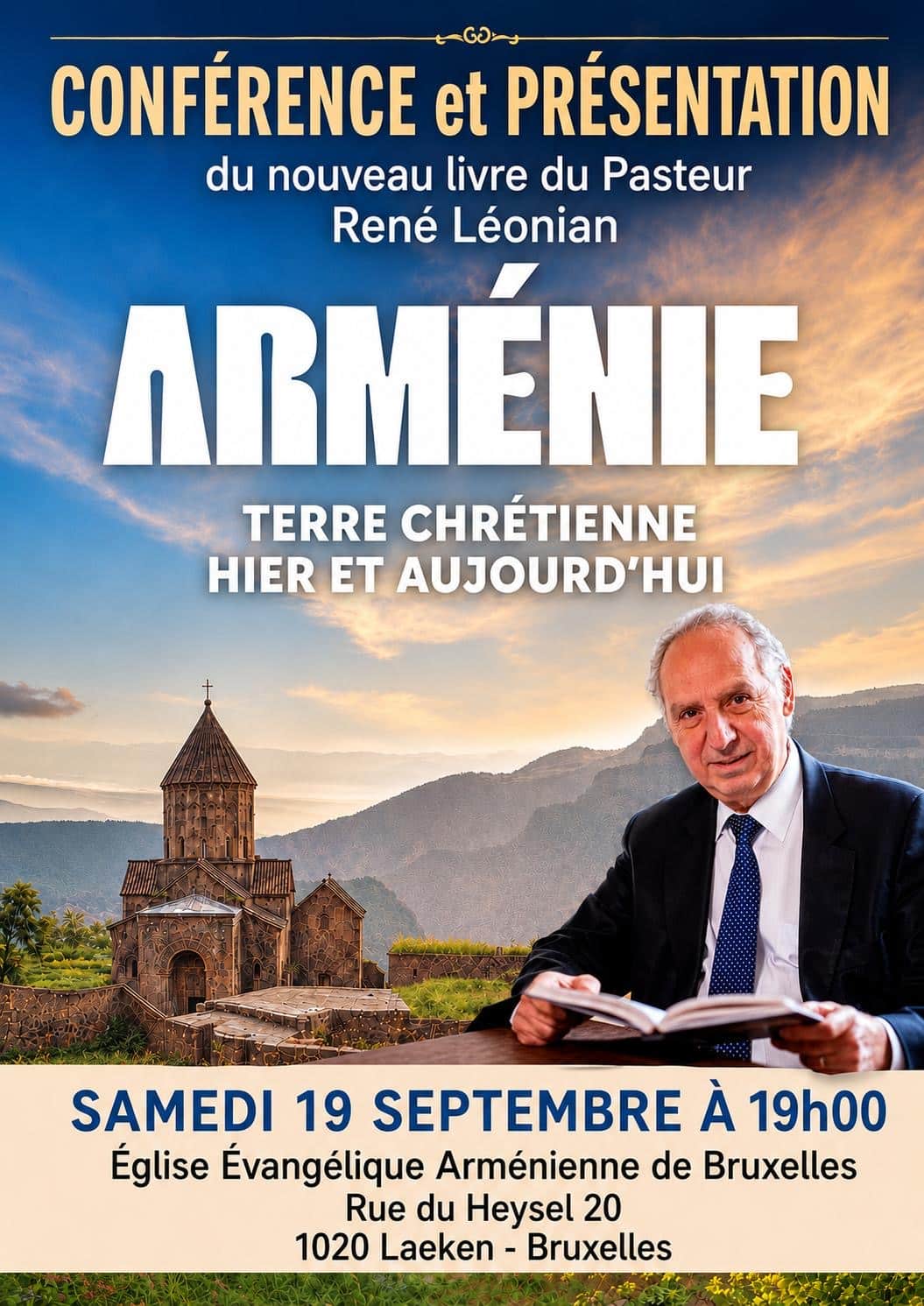 Conférence du Pasteur René Léonian à Bruxelles le 19 septembre