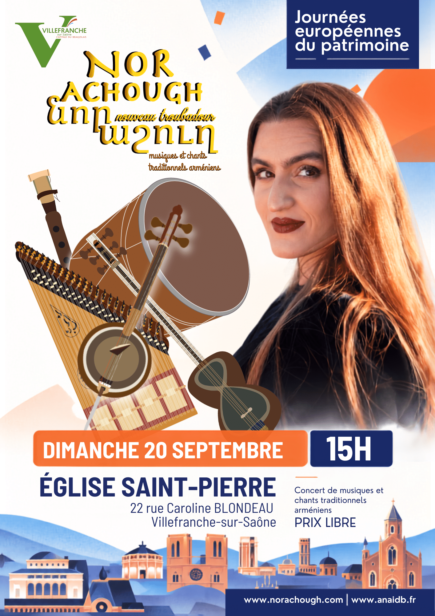 Récital d&rsquo;Anaïd B. à Villefranche sur Saône le 20 septembre