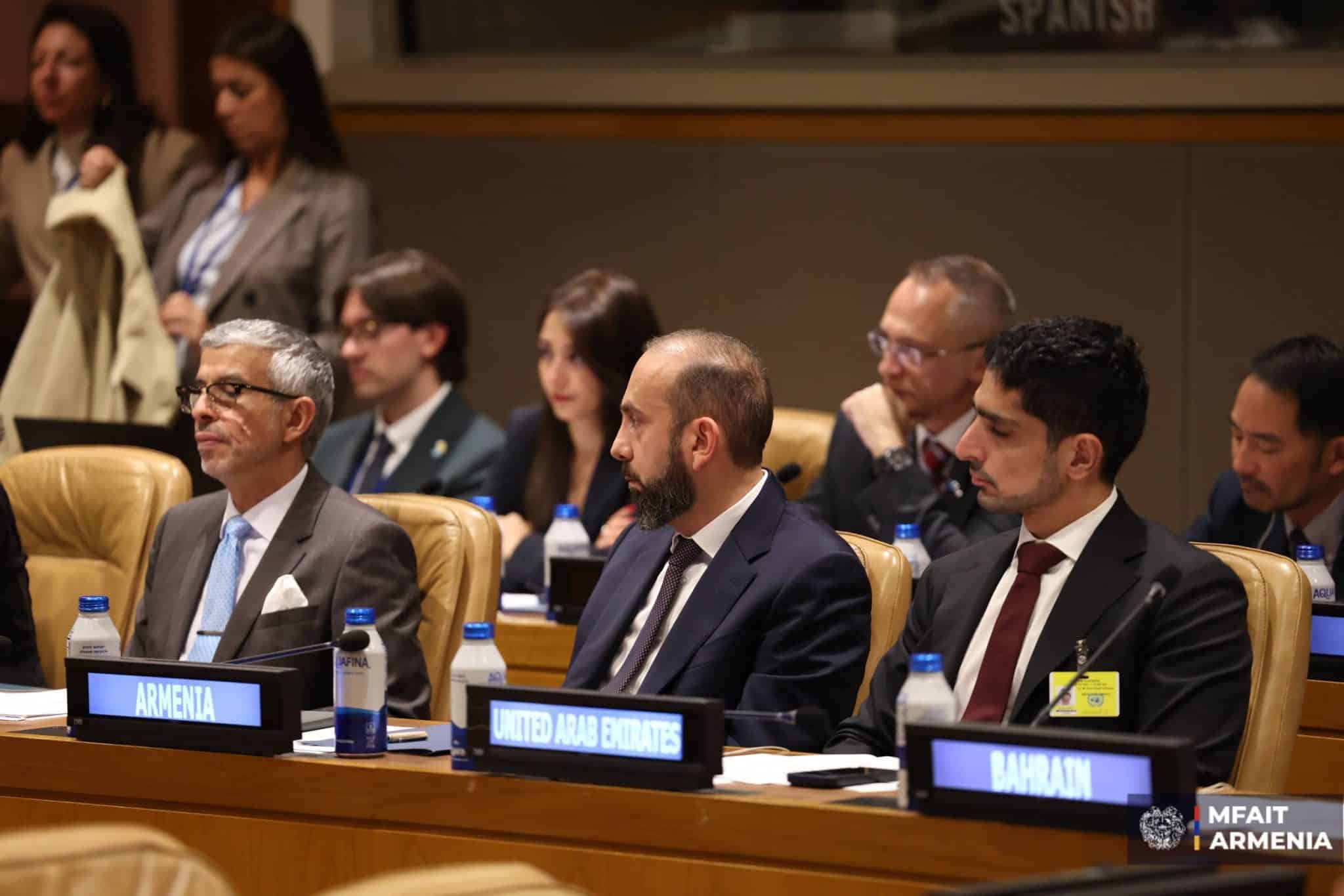 Ararat Mirzoyan a participé à un événement consacré à l&rsquo;intelligence artificielle à l&rsquo;ONU