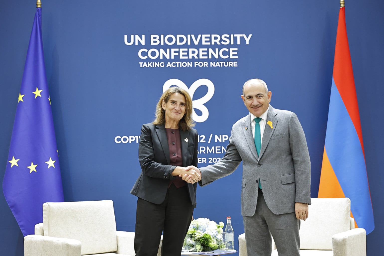 Nikol Pachinian et Teresa Ribera la vice-présidente de la Commission européenne discutent à Erevan des enjeux de la coopération entre l&rsquo;Arménie et l&rsquo;UE