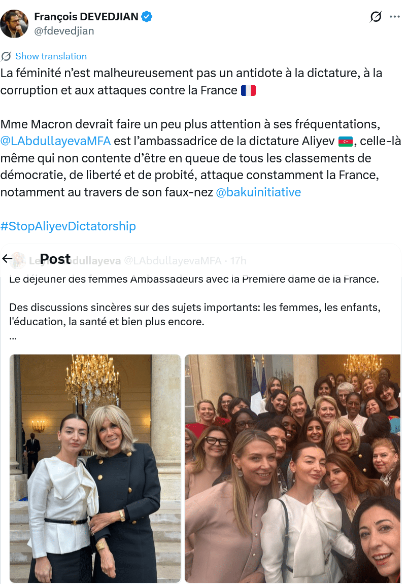 François Devedjian : Mme Macron devrait faire un peu plus attention à ses fréquentations