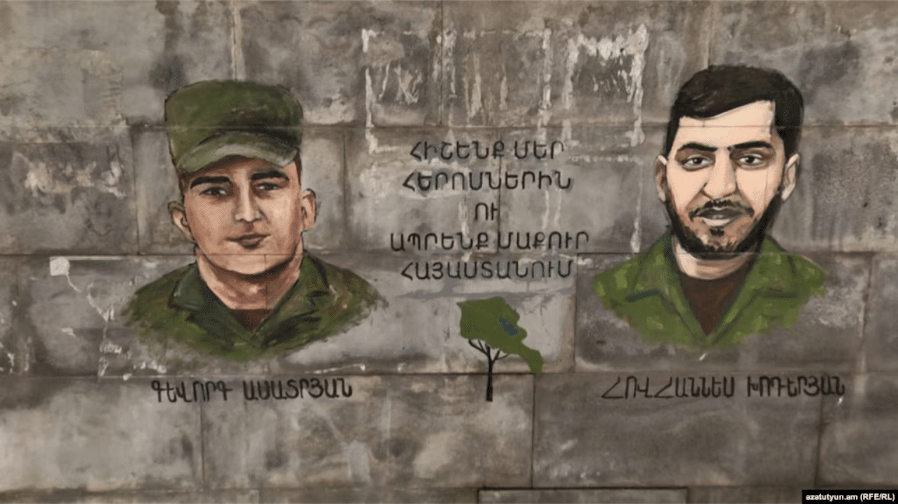 De nouvelles fresques représentant des soldats tombés au combat ont été effacées à Erevan