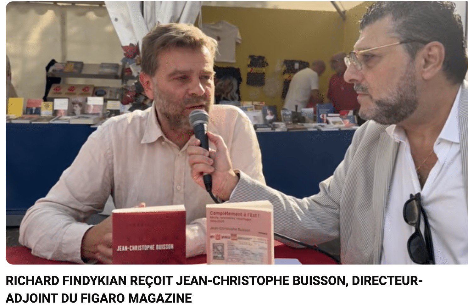 RICHARD FINDYKIAN REÇOIT JEAN-CHRISTOPHE BUISSON, DIRECTEUR-ADJOINT DU FIGARO MAGAZINE